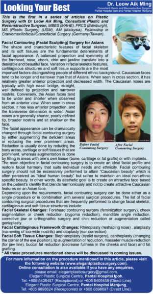 Facial Contouring (Facial-Sculpting) Surgery for Asians